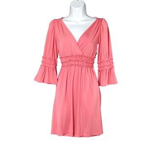 Boston Proper XXS Dress Pink Stretch Ballet Paris Boho Chic Pastel Poetic Y2K